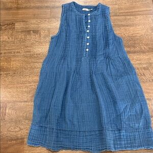 Faherty Isha Dress. Blue. Gauzy. Has pockets. Small